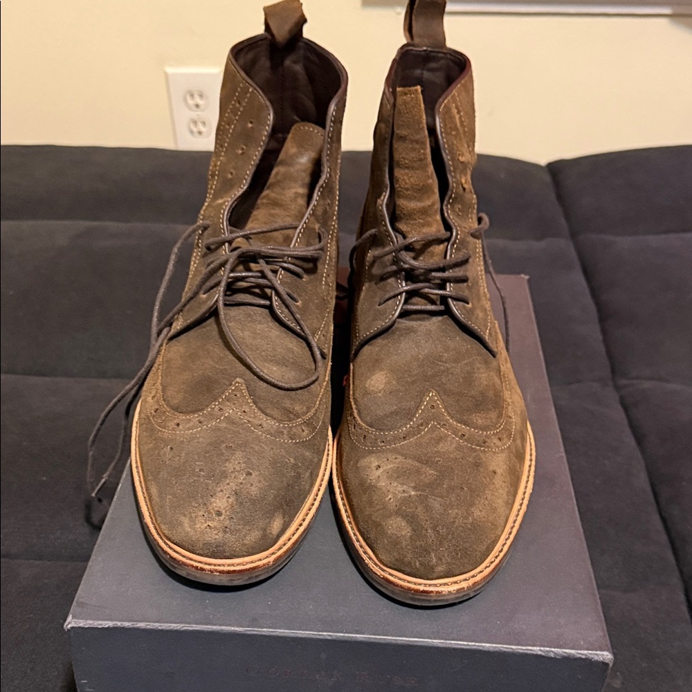 Gordon Rush Olive Suede Boots